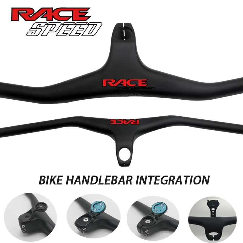 

MTB carbon Handlebar Chrome Integrated Carbon Handlebar MTB Bike Accessories -17 degree 660--800mm 60/70/80/90/100/110mm