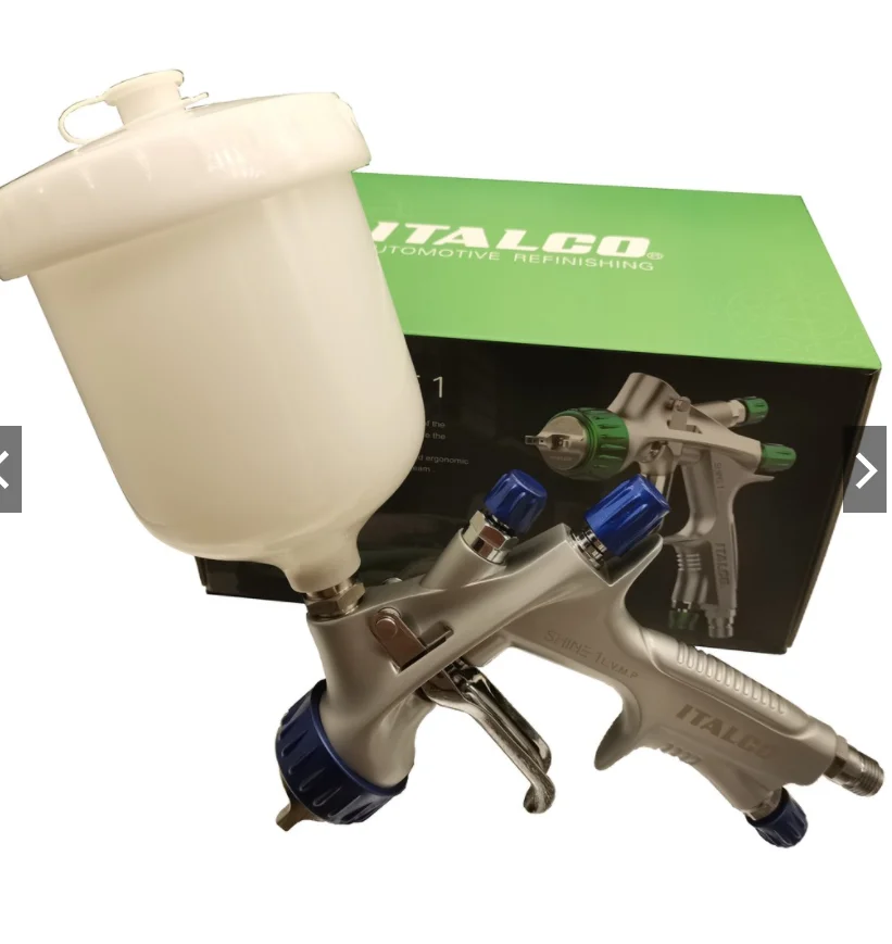 

ITALCO SHINE 1 L.V.M.P SPRAY GUN 1,3 наконечника, 600 мл, распылитель с чашкой, бренд USA
