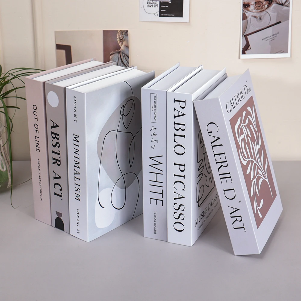 Luxus gefälschte Bücher ästhetische Couchtisch Bücher Fernbedienung Aufbewahrungsbox Wohnzimmer Ornament gefälschte Bücher für Dekorationen – Detail 3