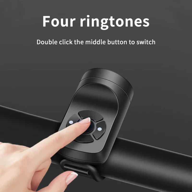 Bicycle Bell Rechargeable Bike Motorcycle Electric Anti-theft Alarm Horn Loud Alarm Ring Bell Road Cycling Accessories image 3