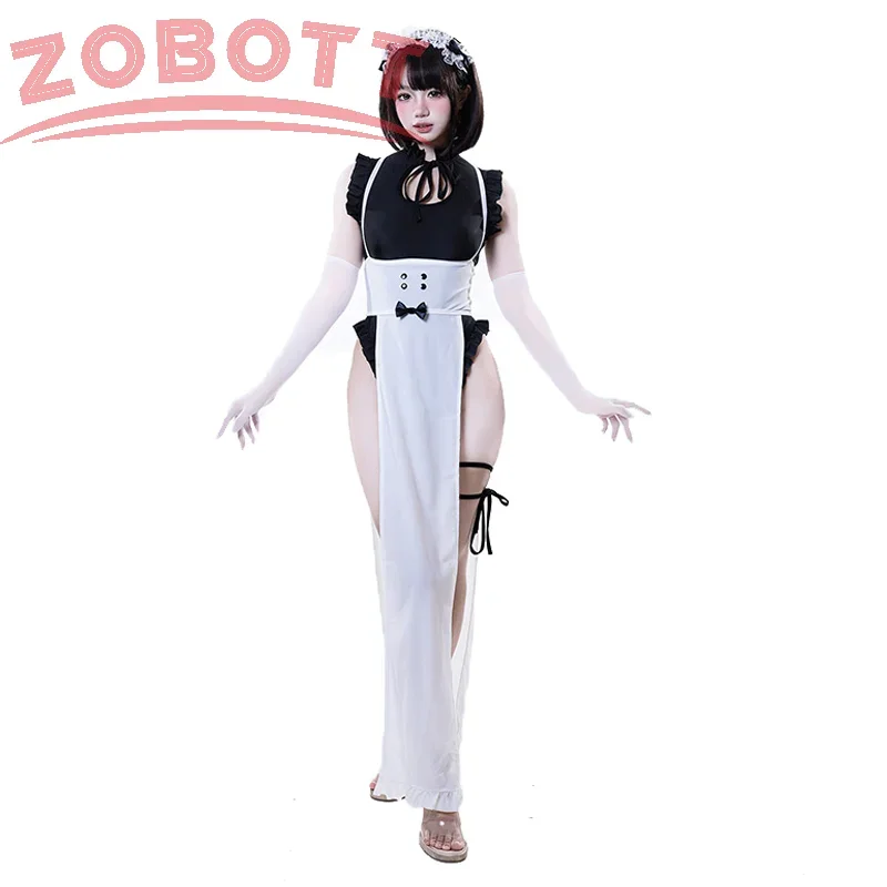 Anime Meido Kafe Cameriera Uniforme 2B Cosplay Era Vittoriana Noble Manor Donne Vestiti da maggiordomo Costume