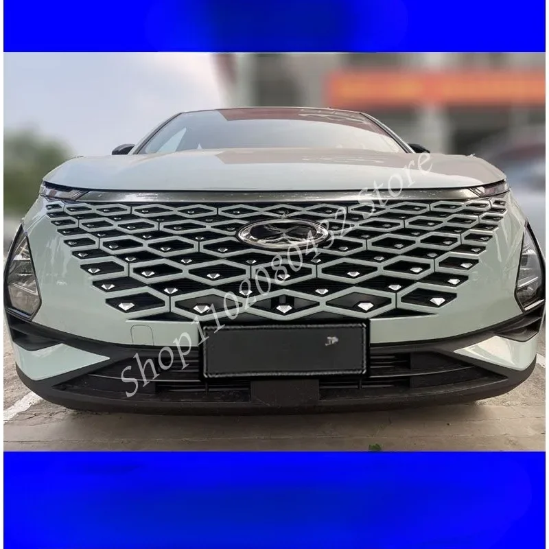 Stainless Steel Front Center Racing Mesh Bumper Grills Billet Grille Cover for chery omoda 5 2020 2022-2023