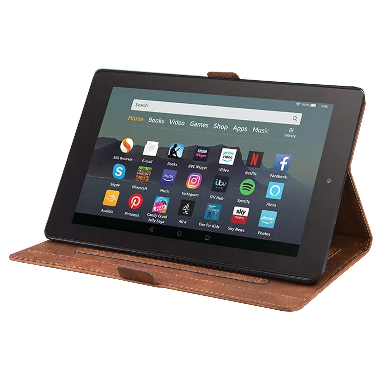حافظة لجميع أجهزة Kindle Fire 7 2022 الجديدة مقاس 7 بوصة، حافظة ثلاثية الطي آمنة من مادة EVA، حامل كامل الجسم، غطاء لوحي واقٍ Funda