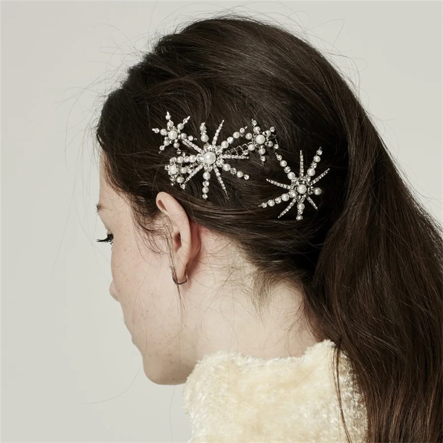 Fashion Hair Side Combs French Hair Comb Straight Teeth Hair Clip Comb Twist Hair Comb Bridal Wedding Veil Comb Hair Accessories
