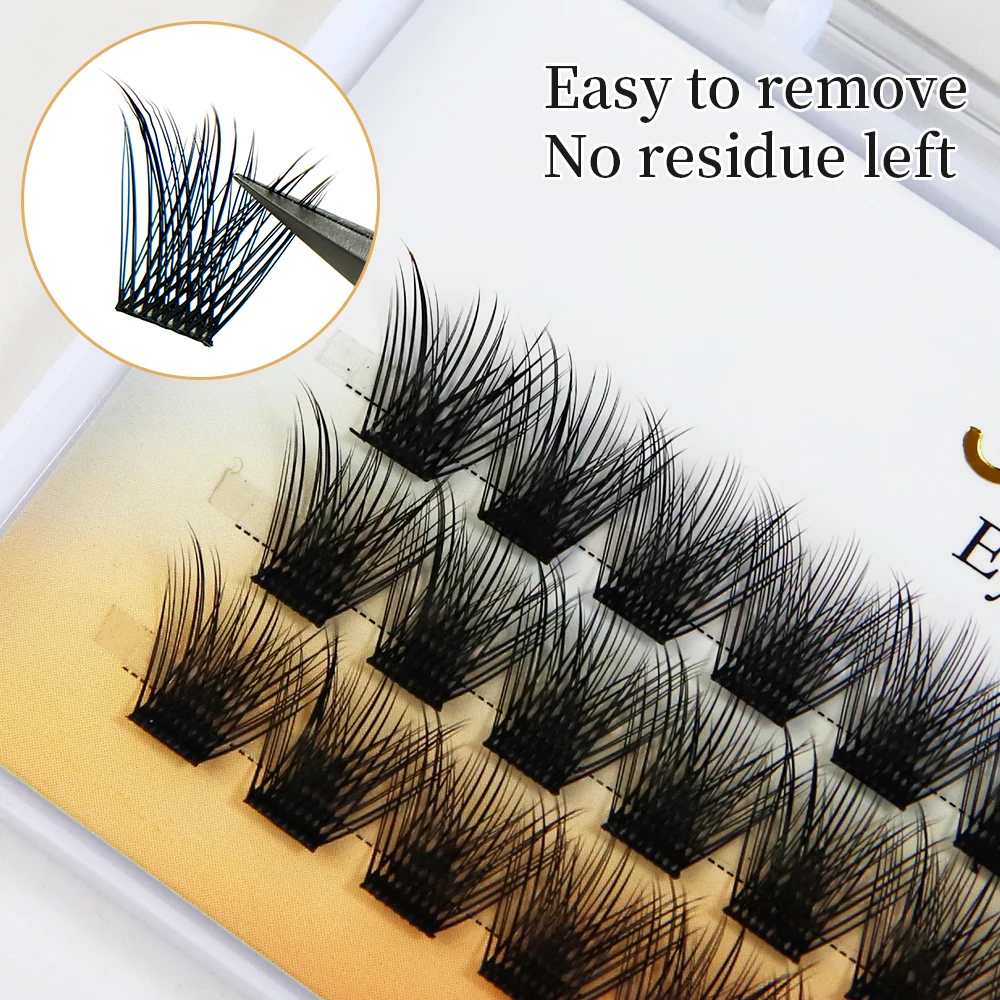 DIY Cluster Eyelash Extension Super Fluffy Individual Lash Faux Mink Bunches Premium Material Multi Pointed Natural Eyelash