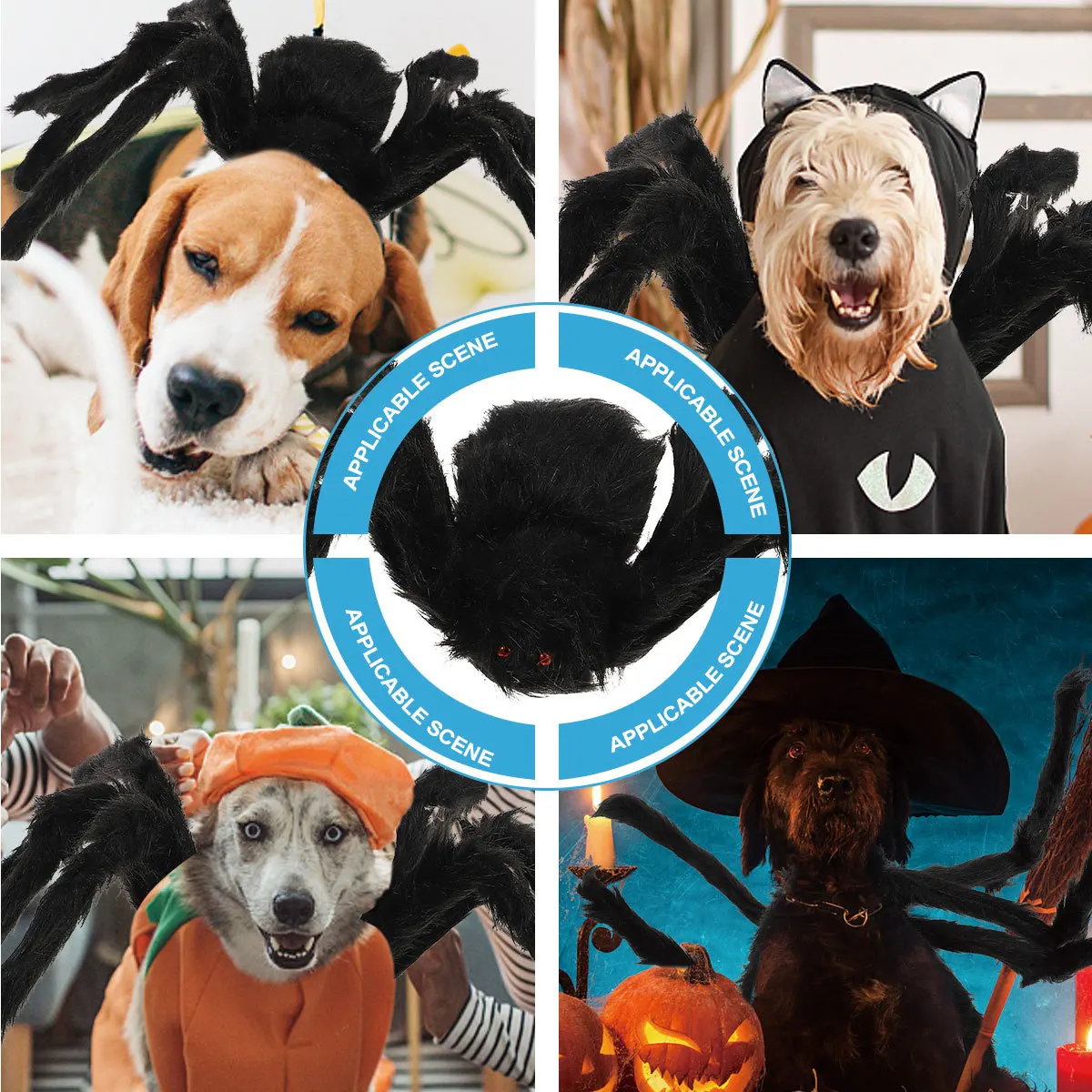

Halloween Pet Spider Style Dog Clothes Soft Comfortable Creative Cosplay Outfit Halloween Dog Apparel Pet Costume