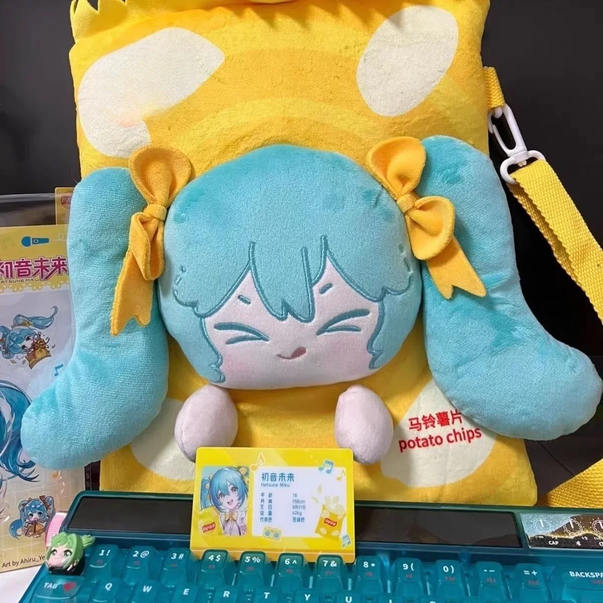 Cute Cute Cartoon Hatsune Miku Potato Chip Backpack New Stylish Plush Hatsune Miku Schoolbag for Anime Fans Collection - Aliexpress Deal