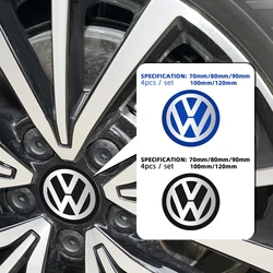 70mm/80mm/90mm/100mm/120mm Car Wheel Center Hub Cap Stickers For Volkswagen Passat b6 Golf 5 7 Santana Polo Rline Magotan Tiguan