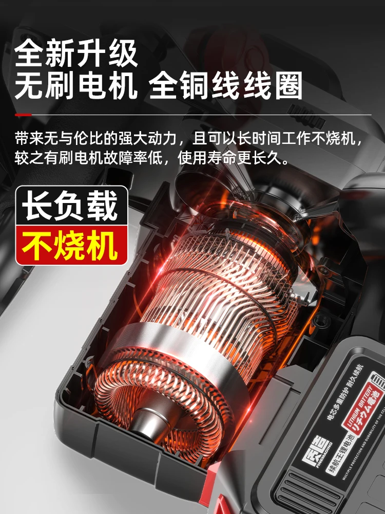 yyhcRechargeable chainsaw household small handheld high-power lithium battery large-capacity chain according to sawing tree arti