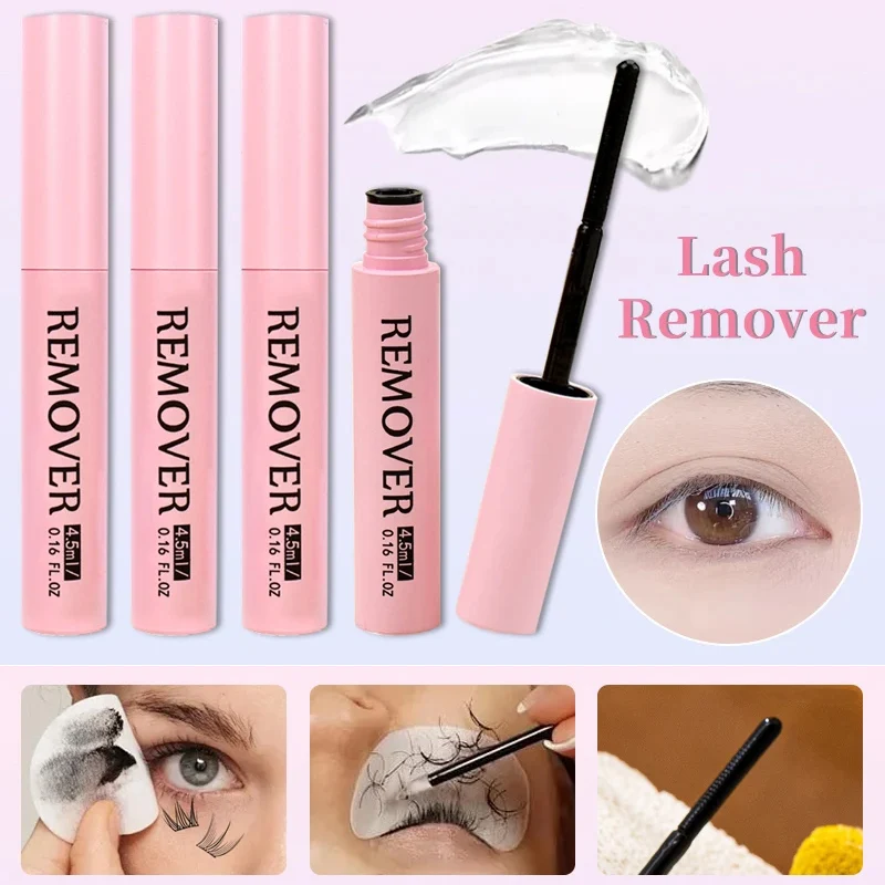 Eyelash Glue Remover Liquid, Gentle Non-Irritating Lash Extension Adhesive Dissolver, Fast-Acting Eye Makeup Remover Portable