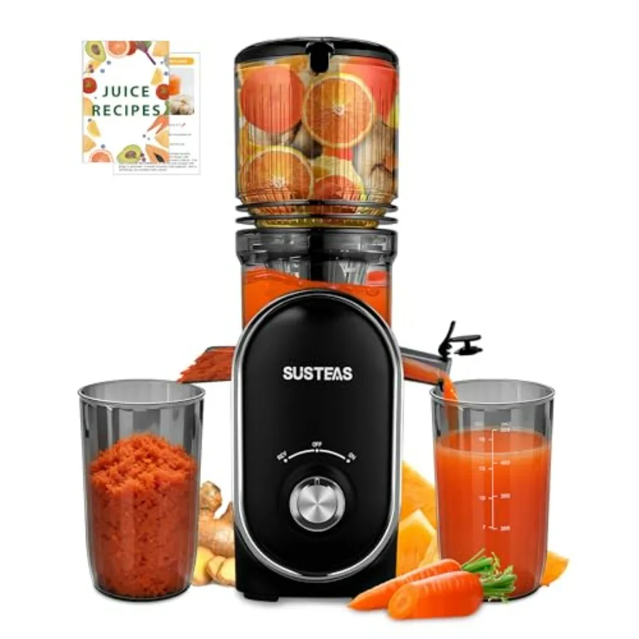 

Cold Press Juicer 300W Black with 5.3 Large Feed Chute 1.5L Ccity Automatic Feeding High Yield Easy to Clean Ideal for Whole Fr