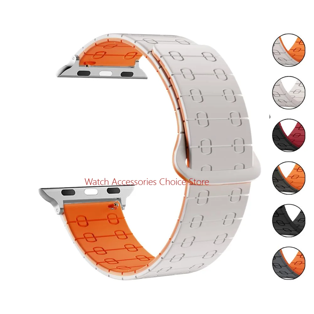 Magnetisches Silikonarmband für Apple Watch Band Serie 11 10 9 8 7 6 SE3 46 mm 42 mm 44 mm 45 mm 41 mm 40 mm iWatch Ultra 3 2 49 mm Gürtel