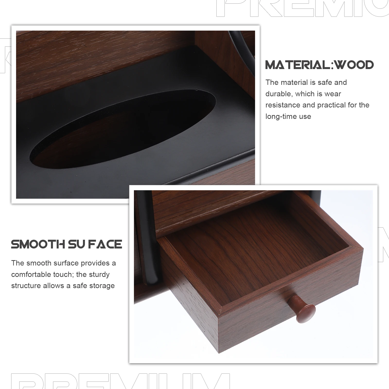 

Storage Box Pen Holder Desk Organizer Pencil for Holders Accessories Container Wood Cup Office