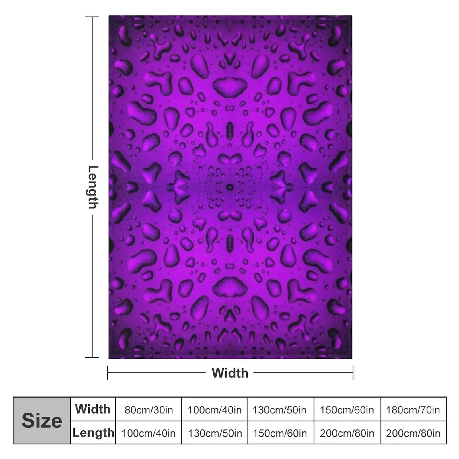 Cool Grainy Purple water drops cool summer fresh Throw Blanket christmas gifts halloween Sofa Flannel Thins Blankets