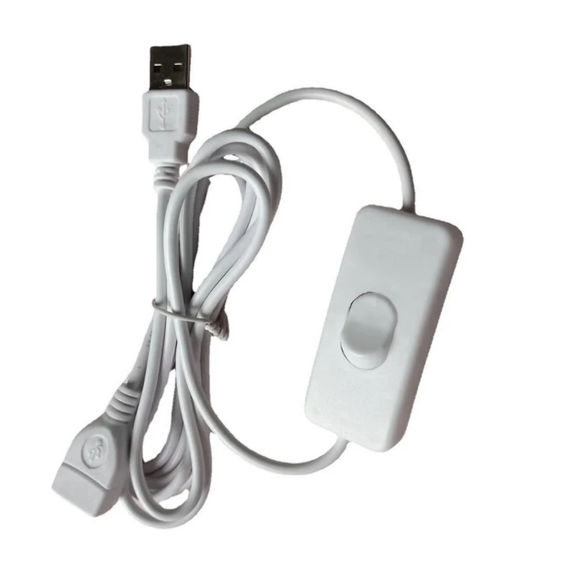1 pacote de cabo de extensão USB macho para fêmea em linha com botão liga/desliga para dropship de condução