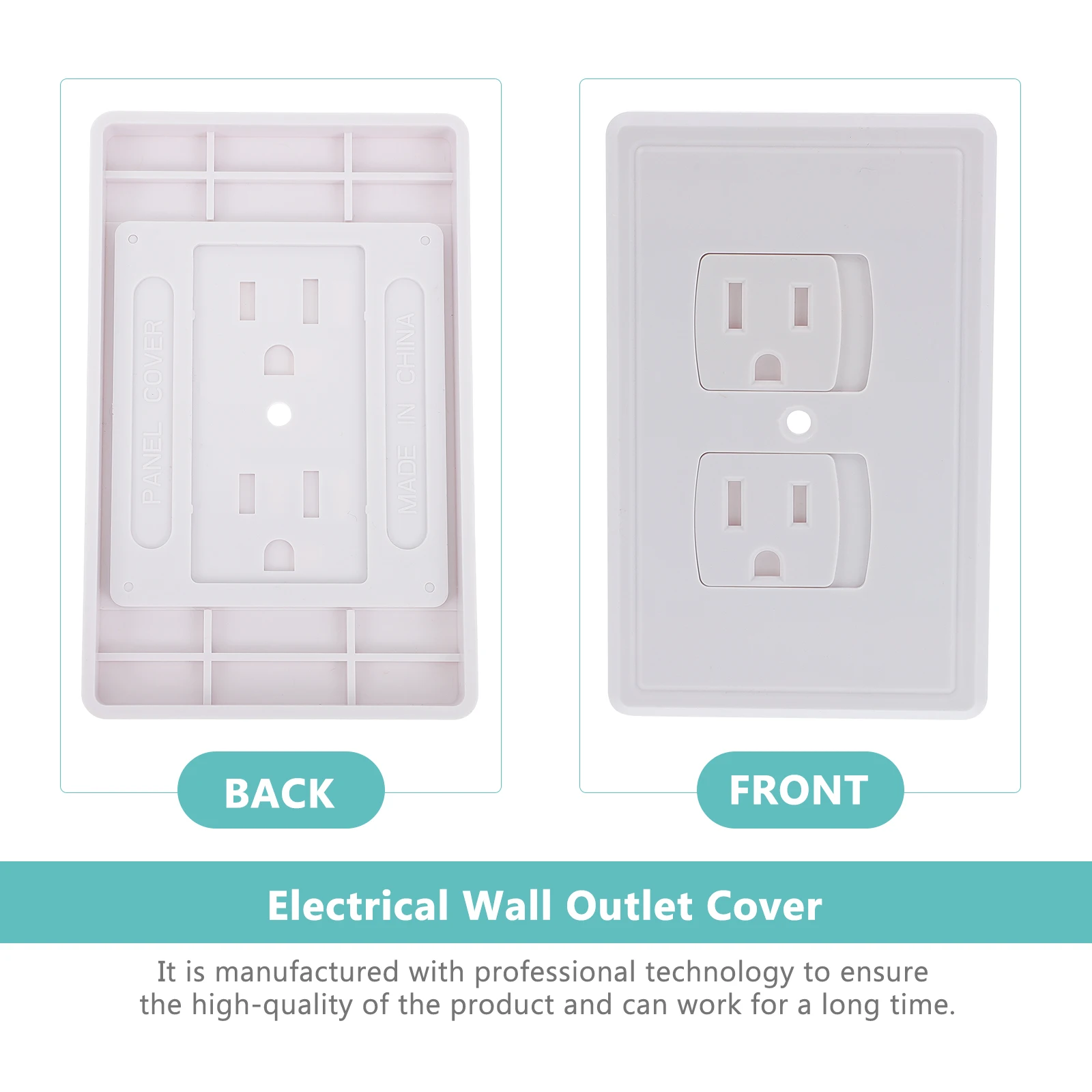 

4 Pcs ABS Electric Shock Covers Outlet Socket Plug Child Pet Safety Caps Sturdy Robust Cover Unused Outlets