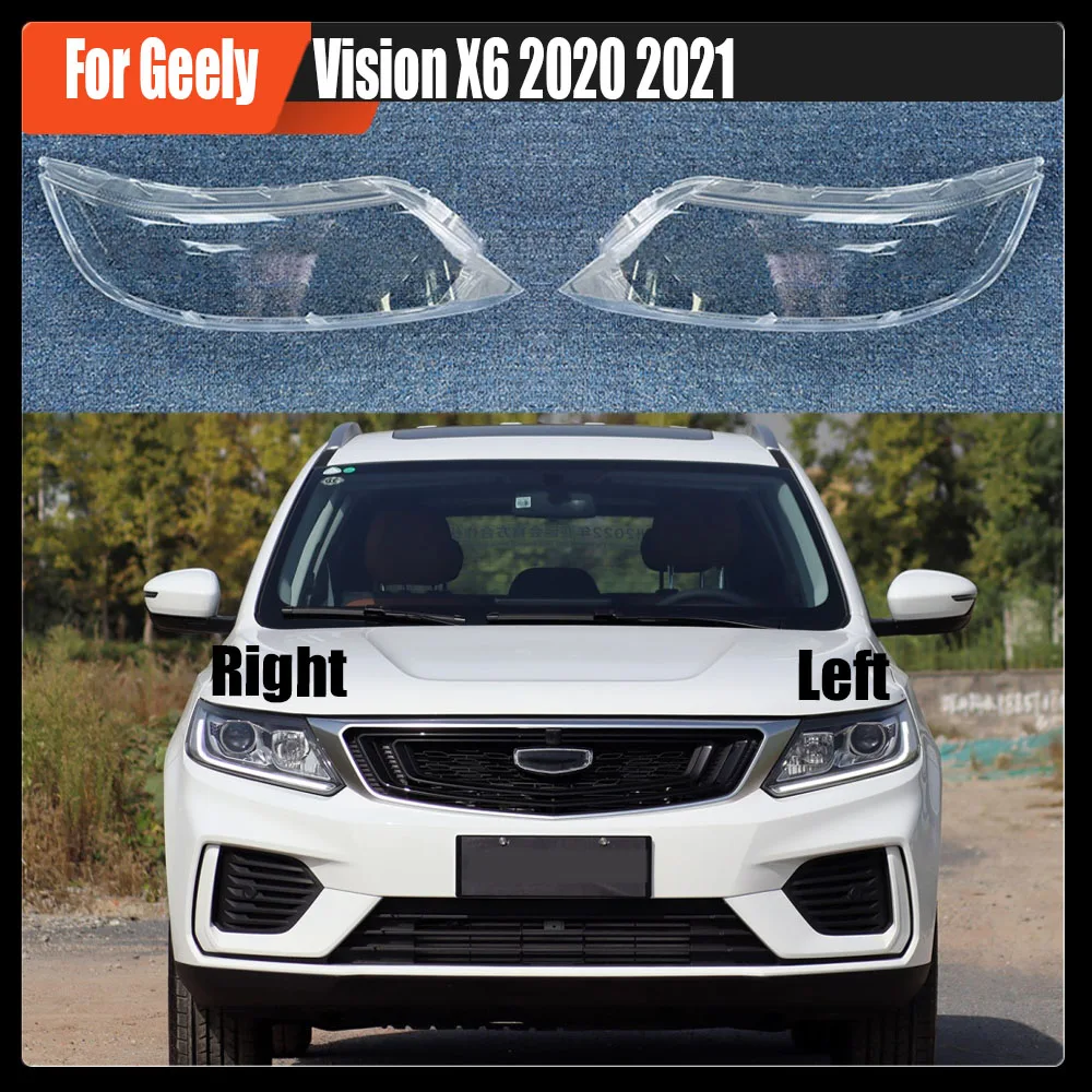 

For Geely Vision X6 2020 2021 Headlight Transparent Cover Lampshade Head Lamp Headlamp Shell Lens Plexiglass