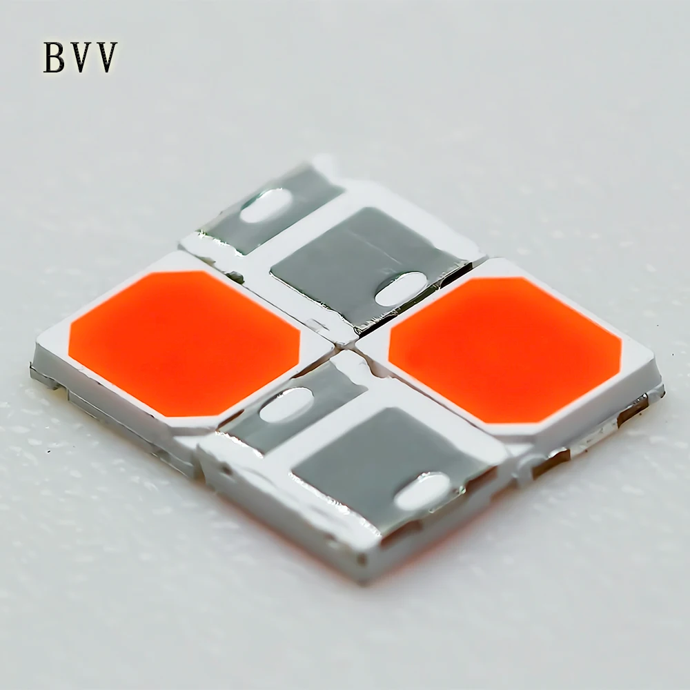 100PCS 2835 Red Light SMD LED Beads Band 620nm Voltage 3V6V9V18V36V54V72V Decorative Red Light