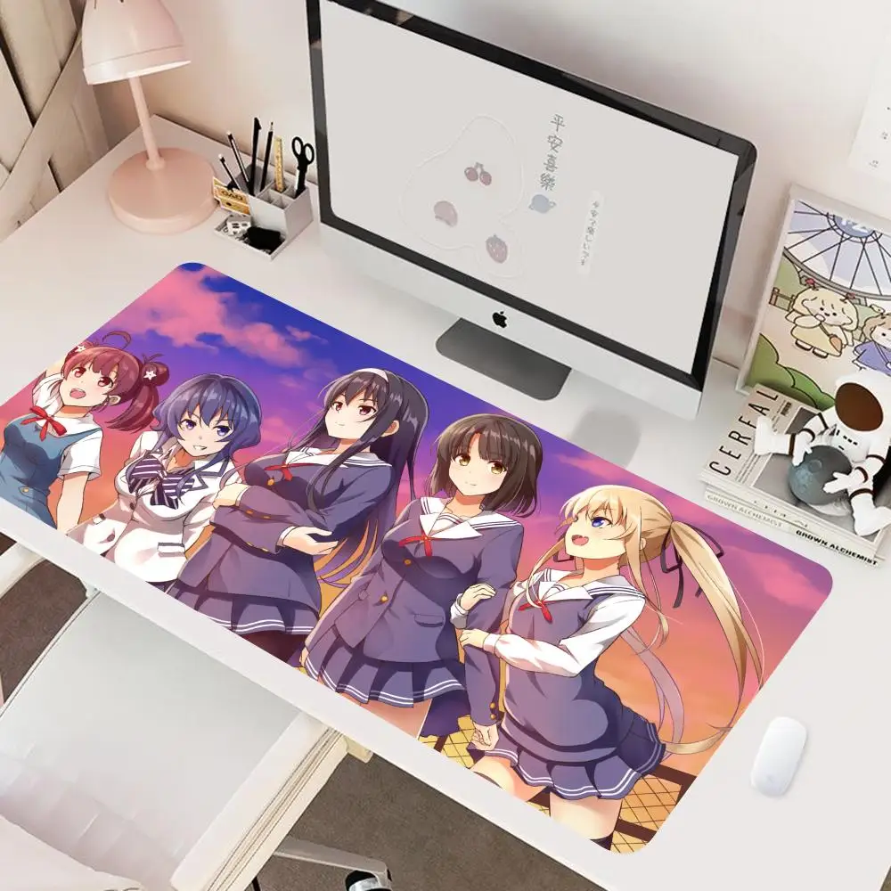 Saekano 보링 여자 친구를 키우기 위한 마우스 패드, 게이밍 마우스 패드, 가정용 인기 HD 마우스 패드, 키보드 패드, 90x40cm, XXL, 800x400mm