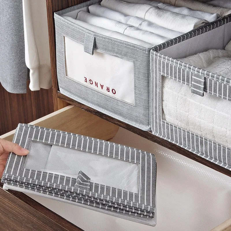 Foldable Fabric Storage Box, Household Wardrobe Clothing Storage Box, Uncovered Storage Box, Collection Box, Non-Woven Fabric