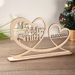Custom Mr & Mrs Wedding sign,Custom Last name sign, Mr and Mrs Last name sign for Wedding top table, Wedding centrepiece decor