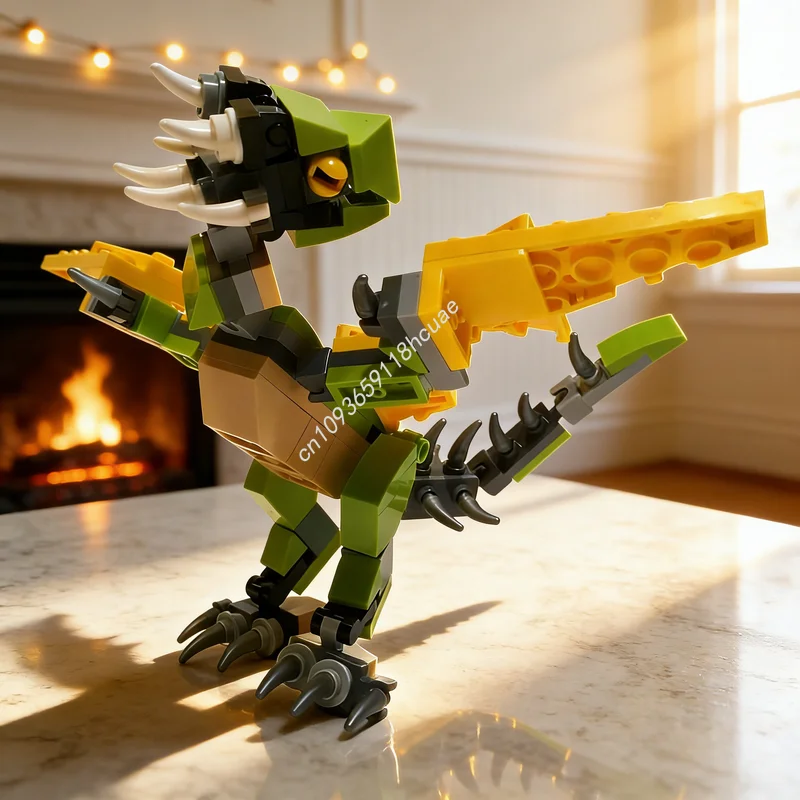 

111pcs MOC Spiketail Dragon Castle Model Building Blocks Assemble Construction DIY Christmas Gift Idea Education Toys Creative