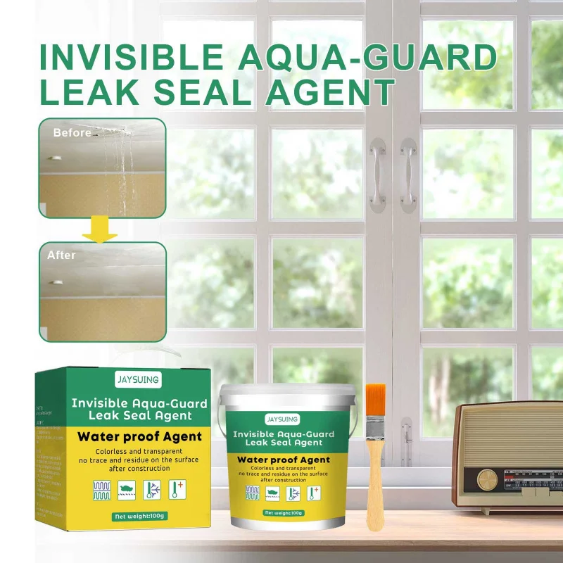 Leak-Proof Sealant, Invisible Transparent Waterproof Sealant, Nano Waterproof And Leak-Proof Coating For Balconies And Roofs
