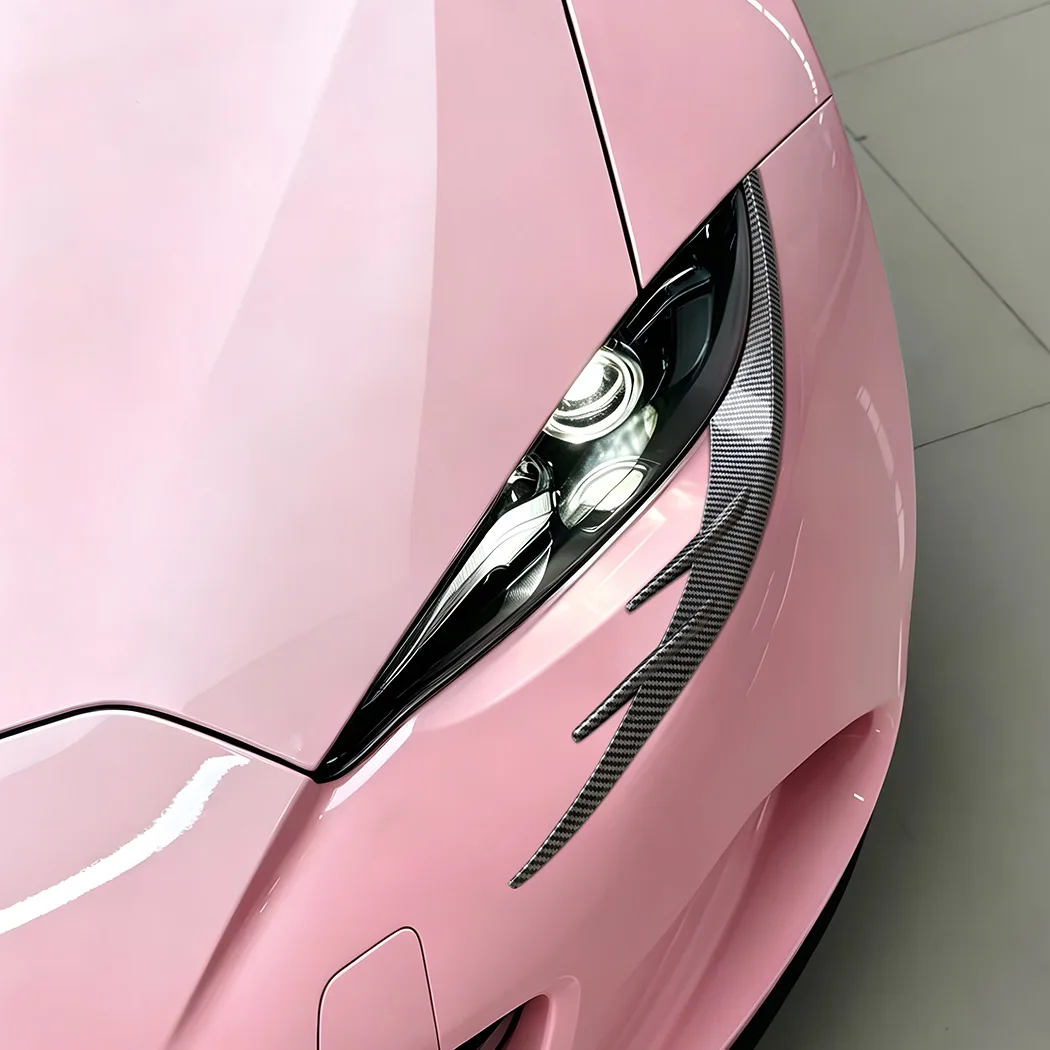 Para Mazda MX-5 Miata ND 2016+ Ceja de faro delantero, alerón de viento, modificación adhesiva de carrocería, kit de carrocería, negro brillante