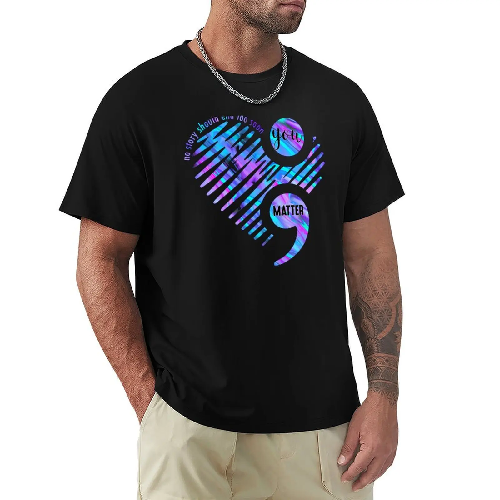 You Matter Suicide Prevention Awareness T-Shirt Minimal Art Print T-Shirt