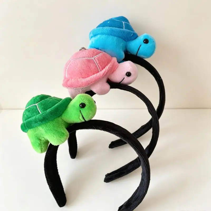 Lustiges, niedliches Cartoon-Schildkröten-Stirnband, Haaraccessoires, kreatives Tier-Schildkröten-Stirnband, neuartiges Gesichtswasch-Stirnband, Geschenkidee – Detail 5