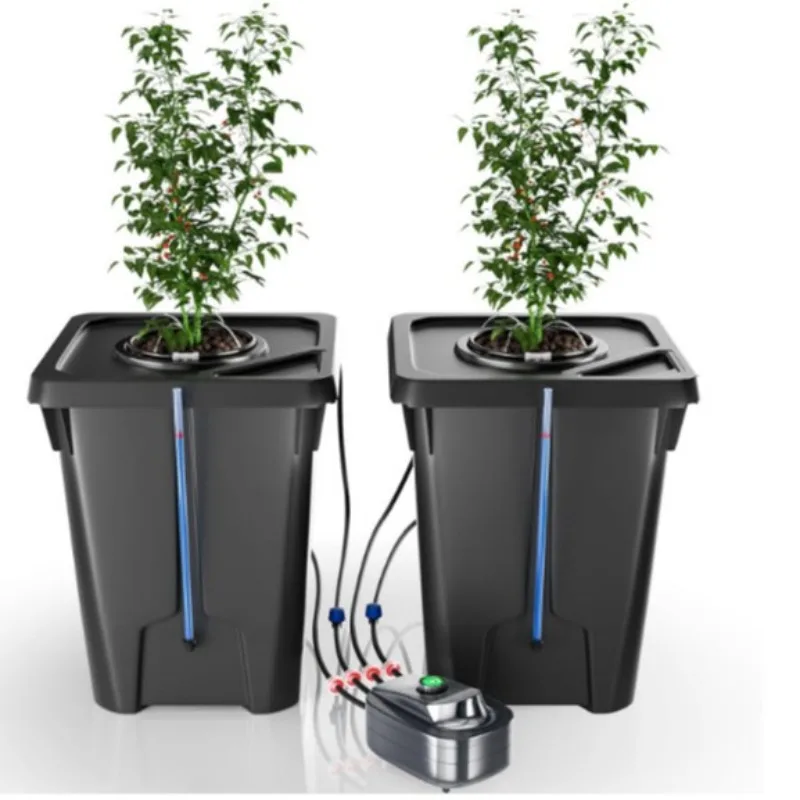 27 Liter Dual‑Bucket DWC Hydroponic Kit Circular Drip Irrigation Hydroponics Growing Box Vegetable Cultivation Planting Device