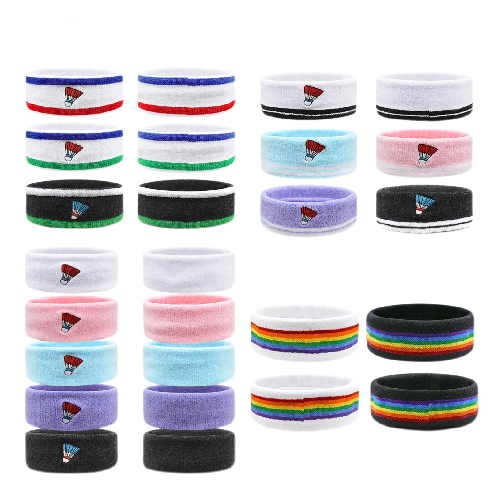 1Pcs Cotton Sports Headband Antiperspirant Sweatband Protection Basketball Tennis Badminton Adult Kids Fitness Sweat Hair Band