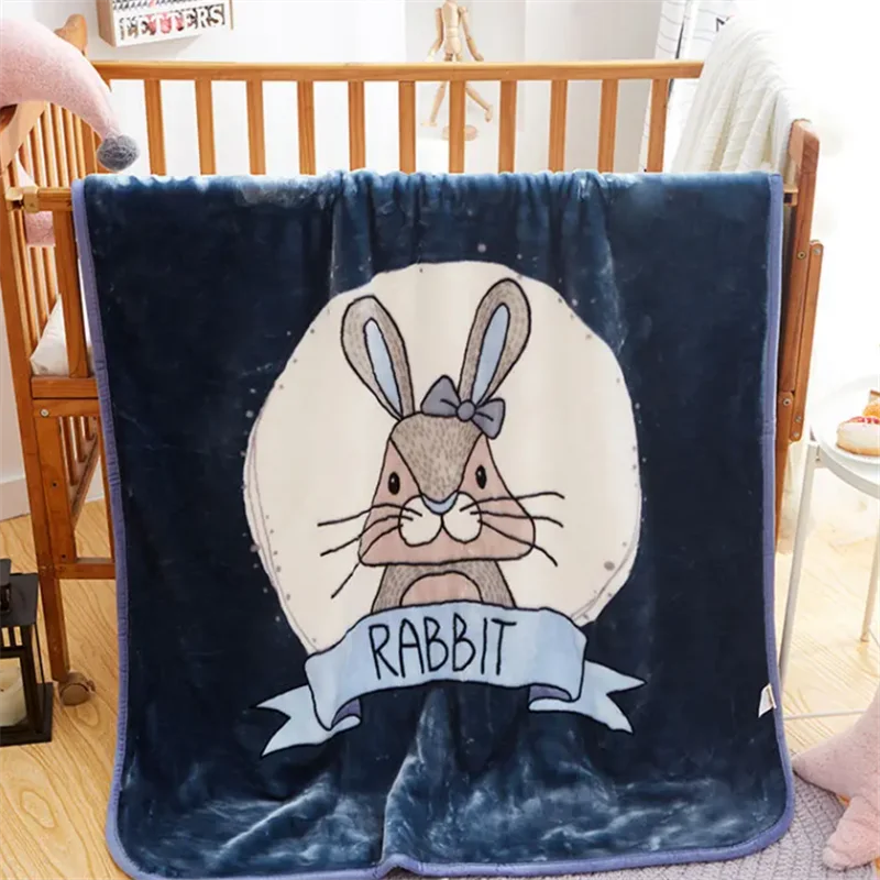 

Мягкое детское плюшевое одеяло с рисунком милого кролика, детское одеяло с принтом кролика, детское спальное одеяло для детского сада, одеяло