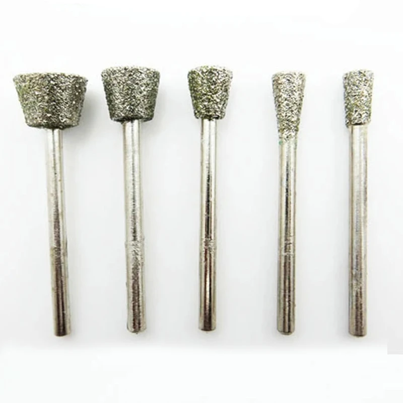 

5pcs Diamond Tools for Granite Diamond Grinding Wheel Dremel Rotary Tool Diamond Burs Diamond Router Bits for Stone Accessories