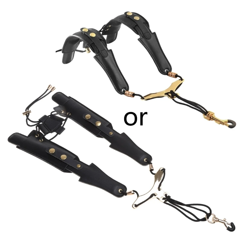 

Saxophone Shoulder Neck Strap Adjustable Sax Black Double Shoulder Strap Harness Sax Musical Instruments Accessries