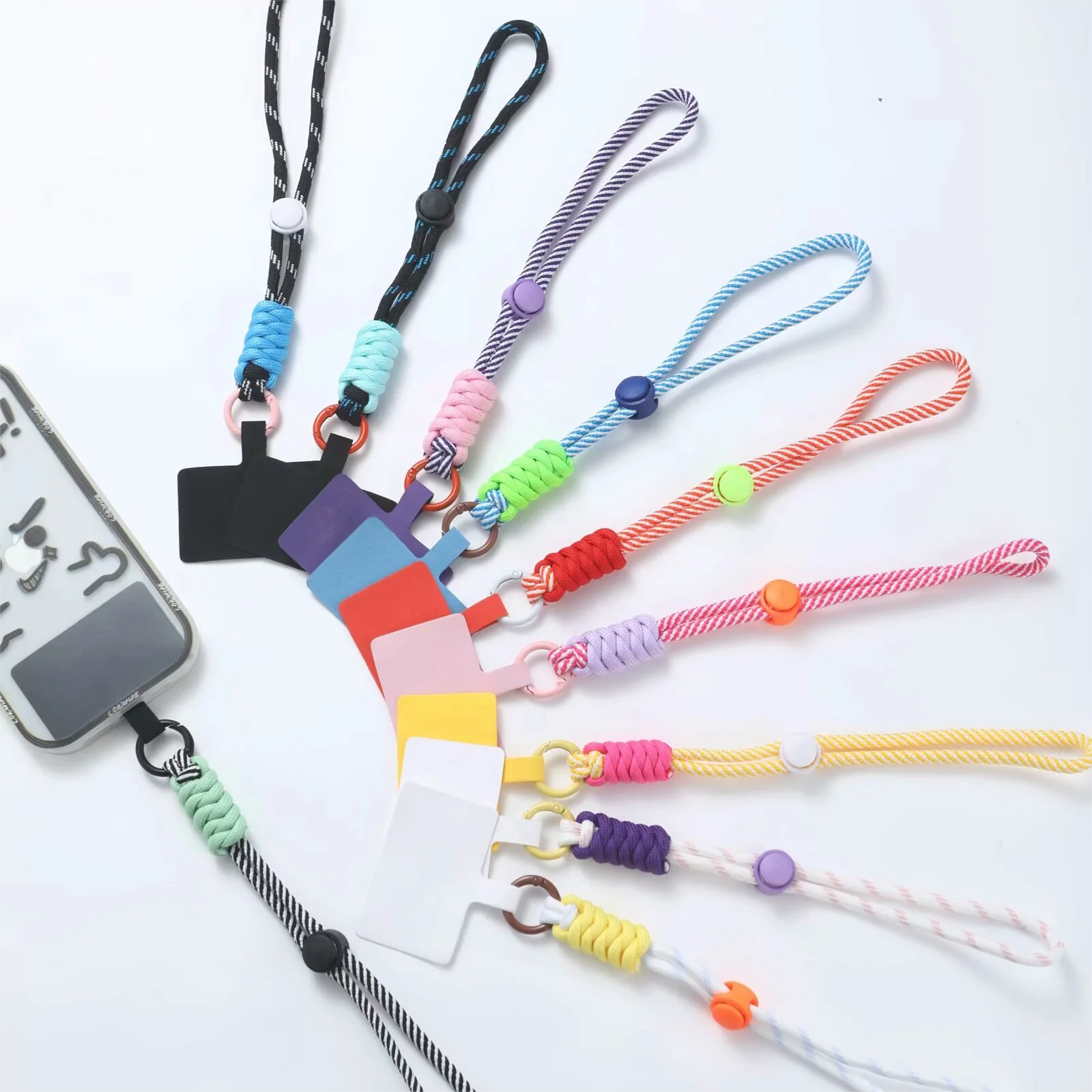 

New Adjustable Mobile Phone Universal Lanyard Wrist Strap Handwoven Hand Pull Rope Multi-Purpose Safety Anti-Drop Rope