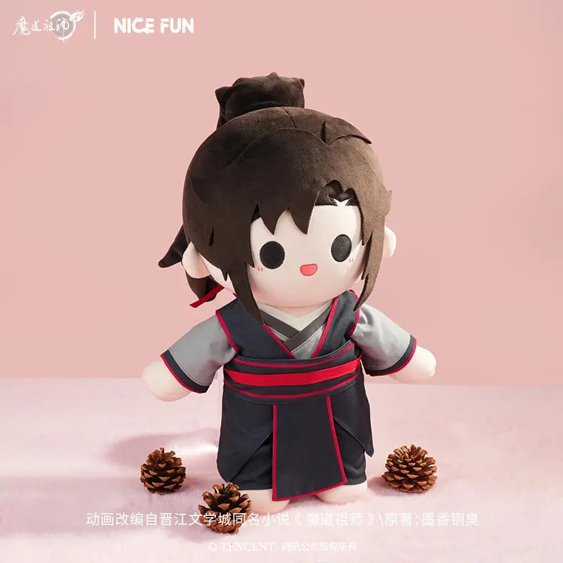 Original Mo Dao Zu Shi Plush Doll Wei Wuxian Lan Wangji 35cm Standing Soft Stuffed Anime Figure Collectible Toy For Fans