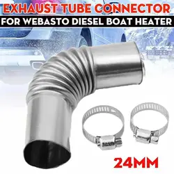 24mm Elboogpijp Lucht Diesel Parkeer Verwarmer Uitlaatbuisconnector met Clip voor Webasto Dieselboten Verwarmer Auto Verwarmings