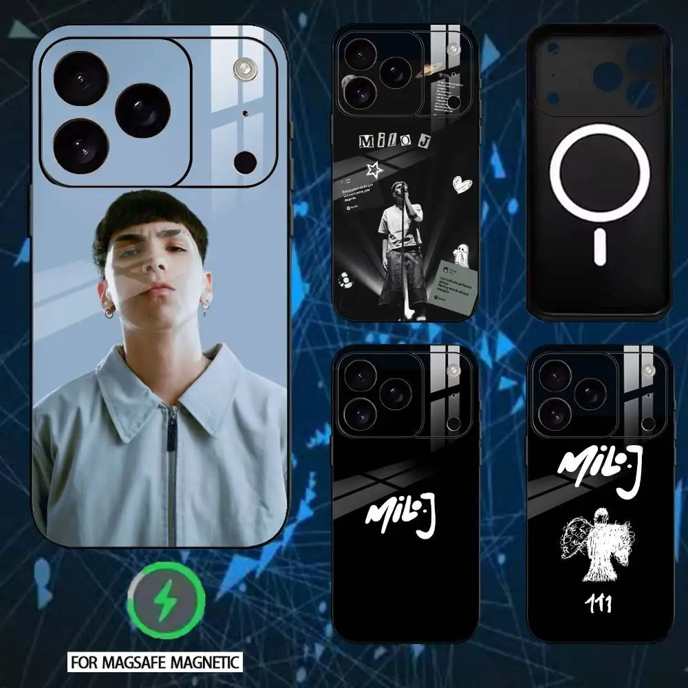 

Чехол для телефона Singer M-Milo J для iPhone 17 16 15 14 13 12 Pro Max Plus с зеркальной беспроводной магнитной крышкой