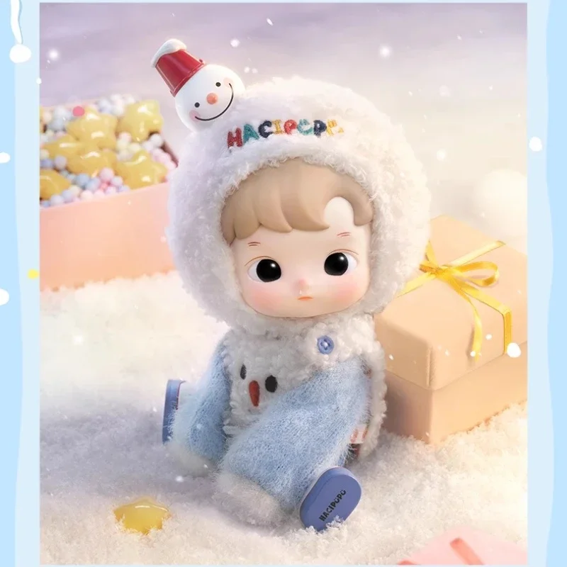 Nuovo Hacipupu Pupazzo di neve Visita Serie Figura mobile Bambola Ultima versione Carino Natale Dress Up Kawaii Desk Ornament Collection regalo