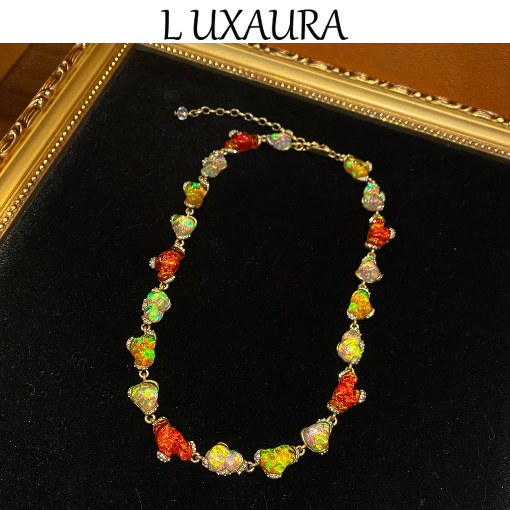 

Vintage fashion classic copper plated 18K geometric style paired with bohemian women's jewelry necklace