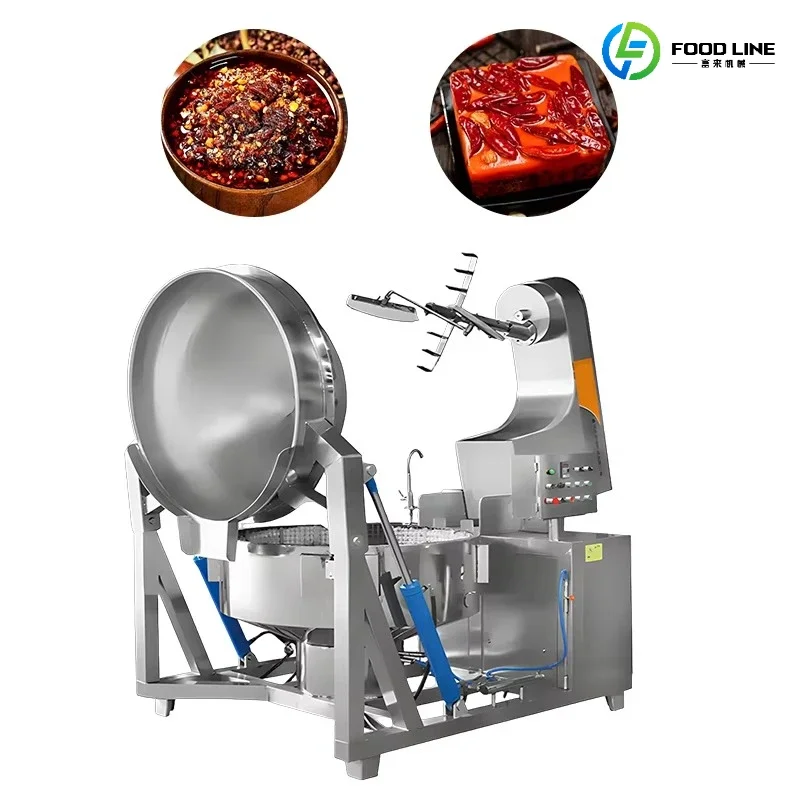 Cooking Mixer Machine for Peanut Candy Sugar Boiled Pot Cooking Jacketed Kettle for Peanut Candy Customized