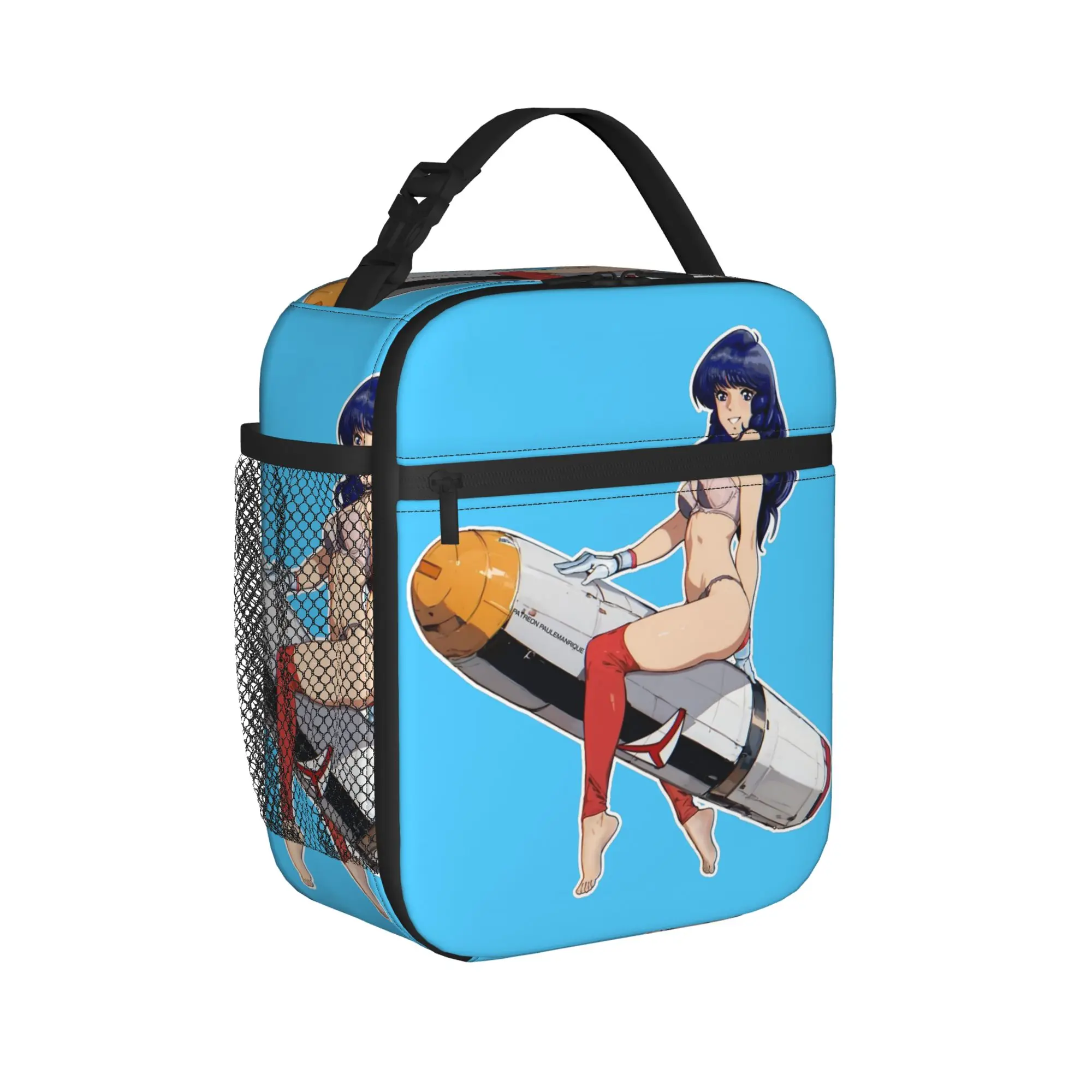 Macross missilegirl Insulated Lunch Bags Thermal Bag Reusable,Lunch Container  High Capacity Tote Lunch Box Girl Boy Beach