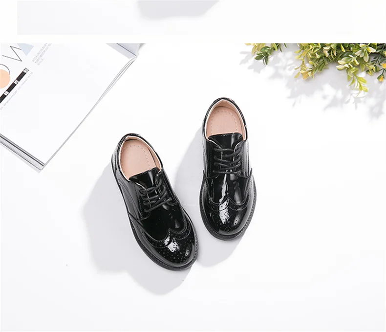 Zapatos infantiles para niños, zapatos de cuero genuino para niños, boda, espectáculo escolar, zapatos planos, mocasines