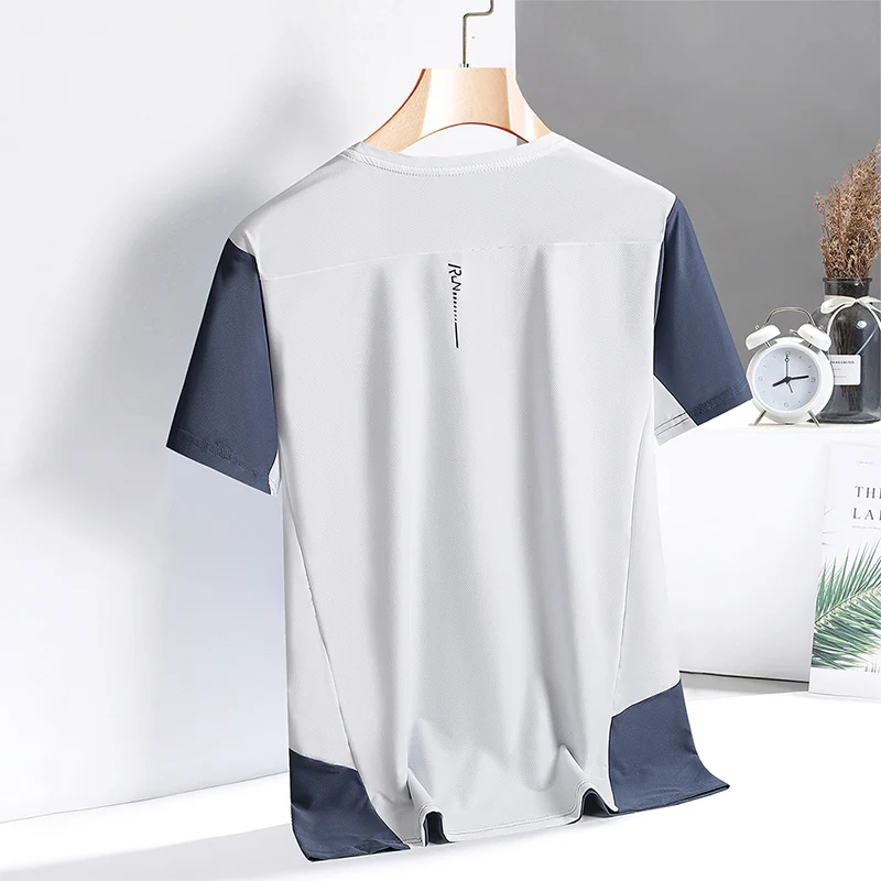 Quick Dry Sport T Shirt Men\'S 2024 Short Sleeves Summer Casual Print Plus OverSize 3XL Top Tees GYM Tshirt Clothes