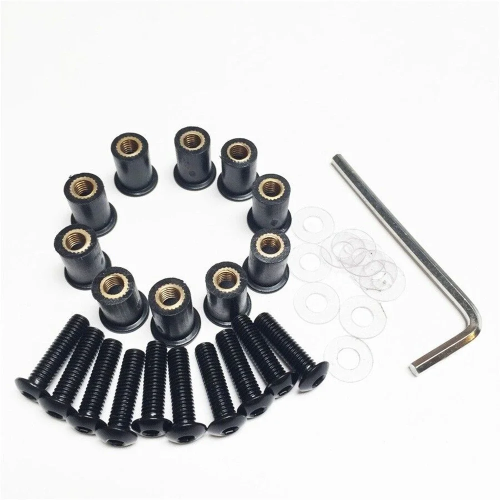 

Screws & Nuts & Washer for All Motorcycle Suzuki Yamaha Kawasaki W/ M5 Size Windshield Aftermarket Motorbike Accessories