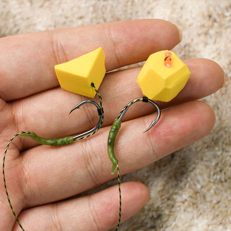 20Pcs Pop Up Foam Cube Carp Fishing Bait, High Buoyancy Corn Scent Artificial Floating Lure for European Carp Fishing Rig Making