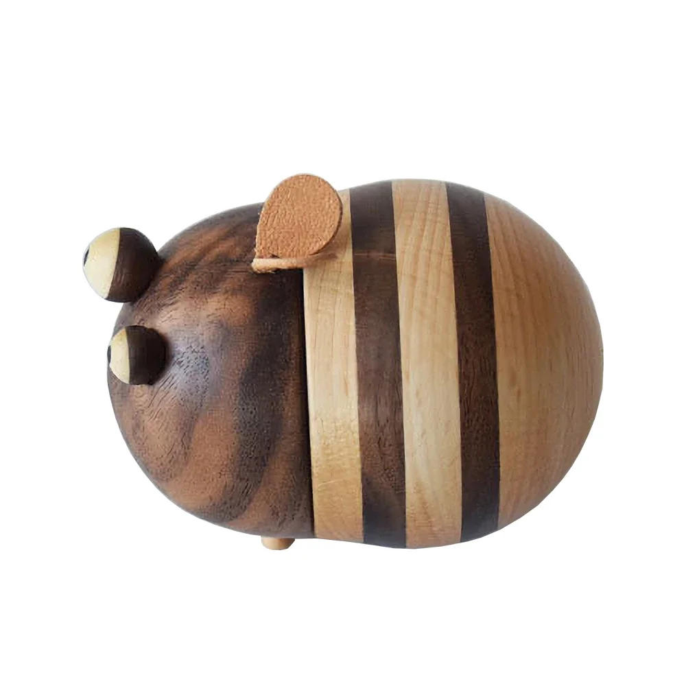 Creative Toothpick Box Toothpick Dispenser Wooden Bee Shape Toothpick Holder Friends Gift Home Decor And Dining Room Decoration