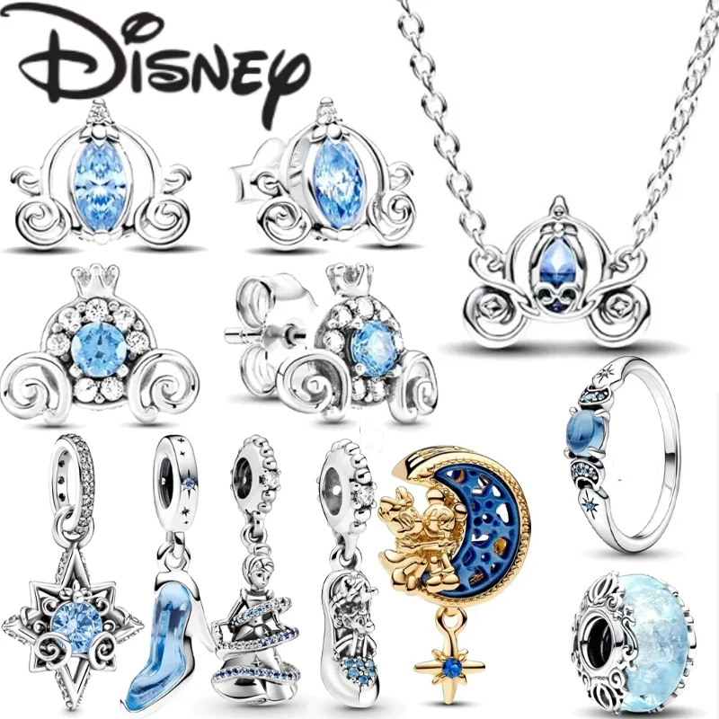 Disney 2024 New fashion Cinderella Carriage Necklace suitable for women Premium exquisite charm jewelry gift jewelry wholesale