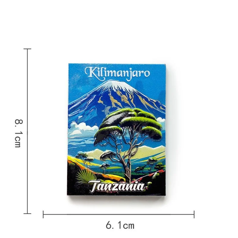 

Africa Kilimanjaro Mountain Tourist Souvenirs Home Decoration Crafts Magnet Refrigerator Stickers